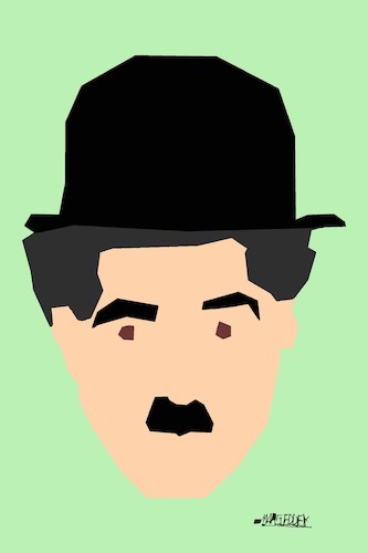 Cartoon: Chaplin (medium) by omar seddek mostafa tagged chaplin