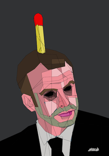 Cartoon: Macron France (medium) by omar seddek mostafa tagged macron,france
