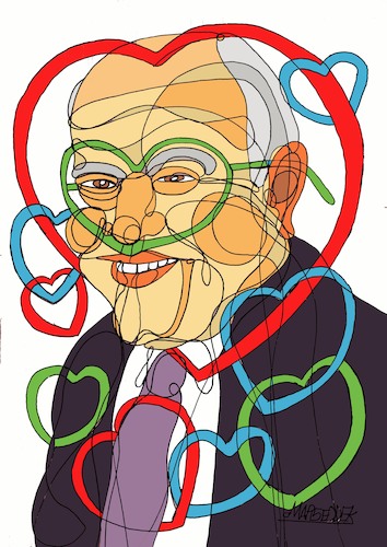 Cartoon: Magdi Yacoub (medium) by omar seddek mostafa tagged magdi,yacoub