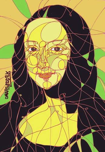 Cartoon: Mona Lisa in my own way (medium) by omar seddek mostafa tagged mona,lisa,in,my,own,way