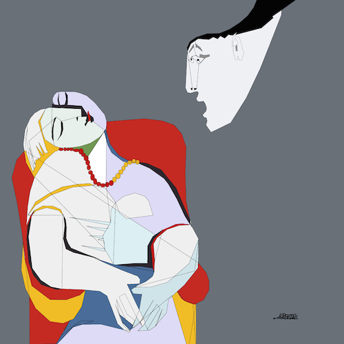Cartoon: Picasso (medium) by omar seddek mostafa tagged picasso