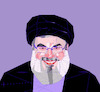 Cartoon: Hassan Nasrallah (small) by omar seddek mostafa tagged hassan,nasrallah