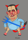 Cartoon: Yoav Galant (small) by omar seddek mostafa tagged yoav,galant