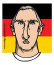 Cartoon: miroslav klose (small) by wolfi tagged germany football wm2010 southafrica champion
