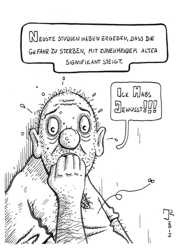 Cartoon: icke 56 (medium) by cosmo9 tagged alter,sterben,studien