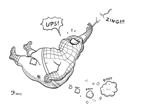 Cartoon: olle Männer 76 (medium) by cosmo9 tagged olle,männer,spiderman