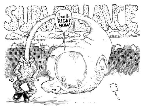 Cartoon: surveillance (medium) by cosmo9 tagged surveillance,überwachung