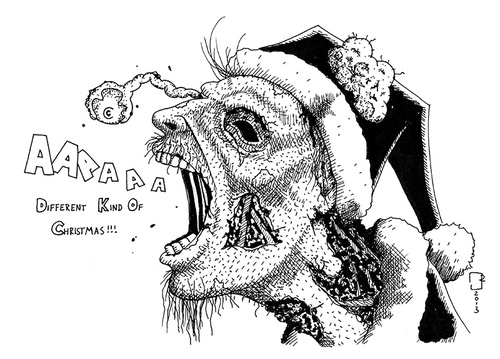 Cartoon: Zombie Santa (medium) by cosmo9 tagged xmas,christmas,zombie,santa
