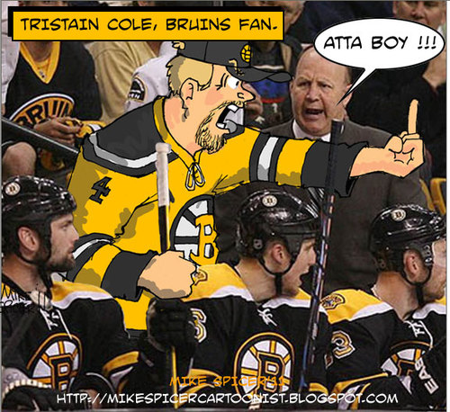 Cartoon: Behind the Bench (medium) by Mike Spicer tagged bostonbruins,hockeycartoons,stanleycup