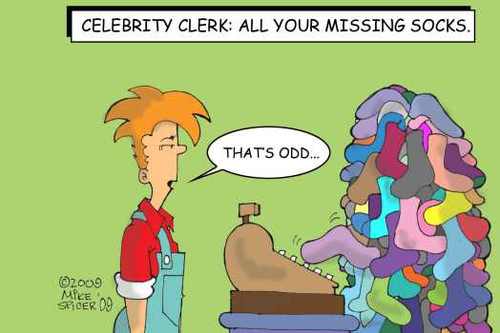 Cartoon: Celebrity Clerk - All your missi (medium) by Mike Spicer tagged mike,spicer,celebrity,clerks,humour,humor,cartooon,satire