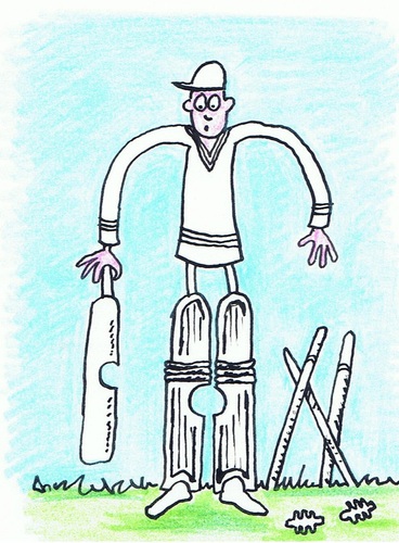 Cartoon: Cricket Problem (medium) by Kerina Strevens tagged game,fun,sun,sport,ruin,summer,cricket