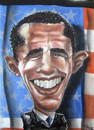 Cartoon: Barack Obamma (small) by lea tagged barack obamma