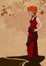 Cartoon: red (small) by Manka tagged drawing,illustration,woman