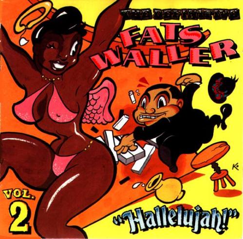Cartoon: Fats Waller Hallelujah! (medium) by Milton tagged fats,waller,jazz,music,piano,angel,dancer,woman