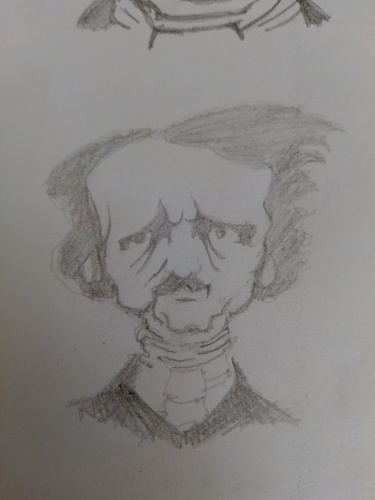 Cartoon: Edgar Allan Poe (medium) by Alexoski tagged poets