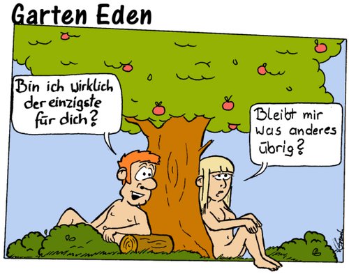 Cartoon: Garten Eden (medium) by Astu tagged religion,eden