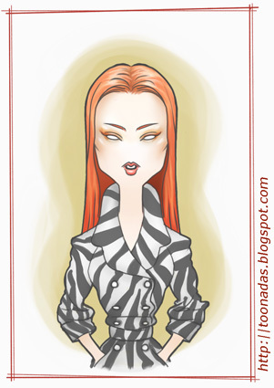 Cartoon: Coco Rocha (medium) by Freelah tagged coco,rocha