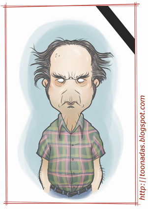 Cartoon: Harvey Pekar (medium) by Freelah tagged harvey,pekar