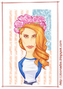 Cartoon: Lana Del Rey (small) by Freelah tagged lana del rey videogames bluejeans