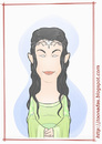 Cartoon: Liv Tyler - as Arwen (small) by Freelah tagged liv tyler arwen lord of the rings