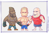 Cartoon: UFC Fighters (small) by Freelah tagged mma,fighters,champions
