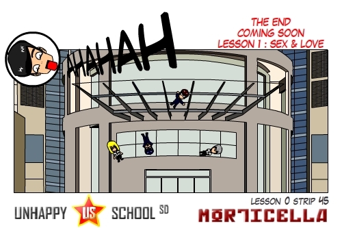 Cartoon: US lesson 0 Strip 45 (medium) by morticella tagged uslesson0,school,unhappy,manga,morticella