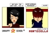 Cartoon: US lesson 0 Strip 15 (small) by morticella tagged uslesson0,unhappy,school,morticella,manga