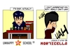 Cartoon: US lesson 0 Strip 35 (small) by morticella tagged uslesson0,unhappy,school,morticella,manga