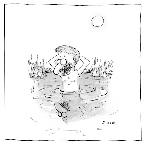 Cartoon: Narziss (medium) by philippsturm tagged narziss,freud,ovid,spiegelbild