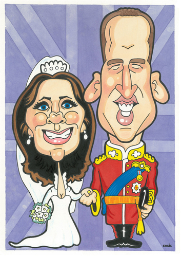 Cartoon: Kate and Prince William. (medium) by Ca11an tagged kate,prince,william