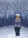 Cartoon: Merkel allein (small) by Jan Rieckhoff tagged angela,merkel,bundeskanzlerin,wald,dunkel,dunkelheit,einsam,kurs,einsamkeit,allein,winter,kälte,isoliert,harte,zeit,verlassen,verlassenheit,keine,freunde,düster,nacht,politik,karikatur,satire,ironie,jan,rieckhoff