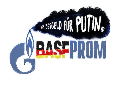 Cartoon: BASF-Abhängigkeit von Putin (medium) by markus-grolik tagged gazprom,ukraine,krieg,russland,putin,energie,gas,chemie,bask,konzern,profitgier,gasfoerderung,vertraege,deutschland,pipeline,gazprom,ukraine,krieg,russland,putin,energie,gas,chemie,bask,konzern,profitgier,gasfoerderung,vertraege,deutschland,pipeline