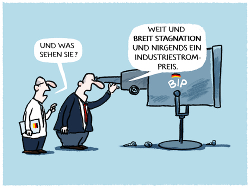 Cartoon: BIP Stagnation (medium) by markus-grolik tagged bip,stagnation,prognose,industriestrom,wirtschaft,deutschland,bip,stagnation,prognose,industriestrom,wirtschaft,deutschland