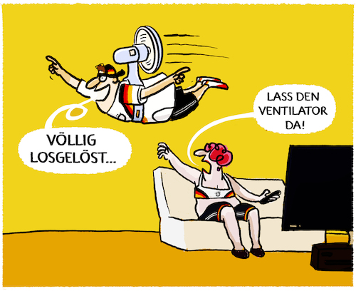 Cartoon: Gruppensieger-Euphorie... (medium) by markus-grolik tagged fans,hitze,fussball,wm,usa,dfb,deutschland,nagelsmann,gruppenspiel,elfenbeinkueste,mann,frau,ventilator,losgeloest,hymne,undav,team,fans,hitze,fussball,wm,usa,dfb,deutschland,nagelsmann,gruppenspiel,elfenbeinkueste,mann,frau,ventilator,losgeloest,hymne,undav,team