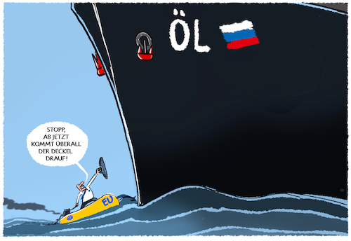 Cartoon: EU-Preisdeckel... (medium) by markus-grolik tagged eu,europa,oel,oelpreis,preisdeckel,russisches,putin,tanker,oelpreisdeckel,sanktionen,russland,öl,opec,aramco,eu,europa,oel,oelpreis,preisdeckel,russisches,putin,tanker,oelpreisdeckel,sanktionen,russland,öl,opec,aramco