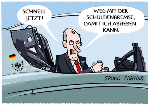 Cartoon: Ex-Schuldenbremser Merz... (medium) by markus-grolik tagged merz,schuldenbremse,deutschland,schulden,bundeswehr,wirtschaft,geld,finanzen,sondervermögen,bundestag,spd,ampel,scholz,bundesregierung,fdp,merz,schuldenbremse,deutschland,schulden,bundeswehr,wirtschaft,geld,finanzen,sondervermögen,bundestag,spd,ampel,scholz,bundesregierung,fdp