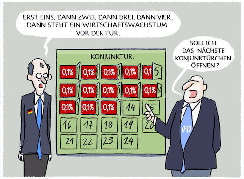 Cartoon: IFO-Prognose... (medium) by markus-grolik tagged ifo,konjunktur,prognose,deutschland,wirtschaft,wachstum,standort,kalender,merz,reiche,ifo,konjunktur,prognose,deutschland,wirtschaft,wachstum,standort,kalender,merz,reiche