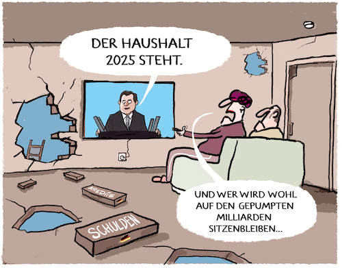 Cartoon: Klingbeil-Haushalt... (medium) by markus-grolik tagged klingbeil,merz,regierung,bundesregierung,haushalt,schulden,milliarden,deutschland,ausgaben,wirtschaft,sozialstaat,klingbeil,merz,regierung,bundesregierung,haushalt,schulden,milliarden,deutschland,ausgaben,wirtschaft,sozialstaat