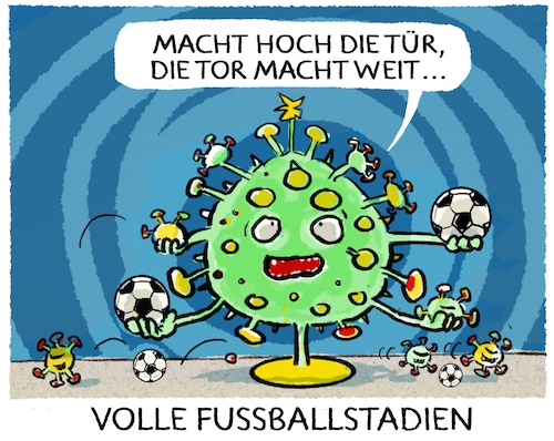 Cartoon: König Fussball... (medium) by markus-grolik tagged fussball,fussballer,bundesliga,stadien,grossveranstaltungen,kontaktbeschraenkungen,lockdown,pandemie,corona,deutschland,fussball,fussballer,bundesliga,stadien,grossveranstaltungen,kontaktbeschraenkungen,lockdown,pandemie,corona,deutschland