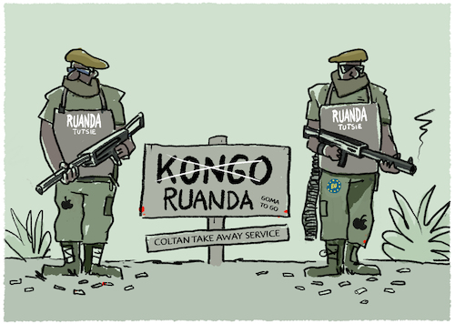 Cartoon: Kongo... (medium) by markus-grolik tagged kongo,ruanda,coltan,m23,tutsie,apple,smartphone,iphone,waffen,rohstoffe,goma,eu,europa,uno,kongo,ruanda,coltan,m23,tutsie,apple,smartphone,iphone,waffen,rohstoffe,goma,eu,europa,uno