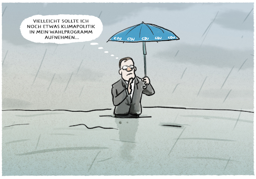 Cartoon: Land unter... (medium) by markus-grolik tagged laschet,nrw,ueberschwemmungen,klimapolitik,cdu,csu,klimawandel,niederschlaege,deutschland,wahlkampf,wahlprogramme,koalitionen,buendnis,90,die,gruenen,klimaziele,laschet,nrw,ueberschwemmungen,klimapolitik,cdu,csu,klimawandel,niederschlaege,deutschland,wahlkampf,wahlprogramme,koalitionen,buendnis,90,die,gruenen,klimaziele