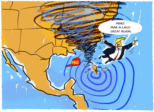 Cartoon: Milton.... (medium) by markus-grolik tagged milton,hurricane,florida,usa,mar,lago,trump,donald,klimawandel,klima,sturm,wahlkampf,milton,hurricane,florida,usa,mar,lago,trump,donald,klimawandel,klima,sturm,wahlkampf