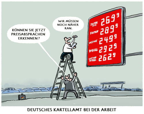 Cartoon: Preisabsprache.... (medium) by markus-grolik tagged abzocke,benzinpreis,kartellamt,oel,gas,tankstelle,oelkonzerne,auto,autofahrer,krieg,iran,nahost,opec,tanken,diesel,deutschland,spritpreise,naher,osten,preisabsprache,abzocke,benzinpreis,kartellamt,oel,gas,tankstelle,oelkonzerne,auto,autofahrer,krieg,iran,nahost,opec,tanken,diesel,deutschland,spritpreise,naher,osten,preisabsprache