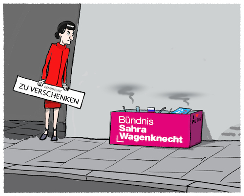 Cartoon: Sahra Wagenknecht.... (medium) by markus-grolik tagged bswsahra,wagenknecht,wahlen,wahlergebnis,prozent,hürde,die,linke,ausstieg,bundestag,afd,stimmen,migration,putin,russland,ukraine,bswsahra,wagenknecht,wahlen,wahlergebnis,prozent,hürde,die,linke,ausstieg,bundestag,afd,stimmen,migration,putin,russland,ukraine