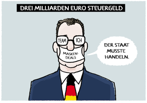 Cartoon: Spahn Deals... (medium) by markus-grolik tagged warken,jens,spahn,sonderbericht,maskenkauf,cdu,gesundheitsministerium,ex,gesundheitsminister,maskendeals,maskenaffaere,corona,nachzahlungen,steuerzahler,milliarden,deutschland,verzeihen,warken,jens,spahn,sonderbericht,maskenkauf,cdu,gesundheitsministerium,ex,gesundheitsminister,maskendeals,maskenaffaere,corona,nachzahlungen,steuerzahler,milliarden,deutschland,verzeihen