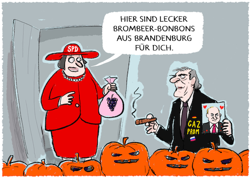 Cartoon: SPD und Gazprom Schröder... (medium) by markus-grolik tagged brandenburg,brombeerkoalition,spd,bsw,wagenknecht,schroeder,altkanzler,ukraine,putin,gaz,prom,energiewende,ampel,deutschland,miersch,nordstream,russland,gas,oel,brandenburg,brombeerkoalition,spd,bsw,wagenknecht,schroeder,altkanzler,ukraine,putin,gaz,prom,energiewende,ampel,deutschland,miersch,nordstream,russland,gas,oel