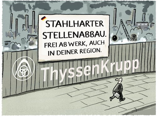 Cartoon: Thyssen Krupp... (medium) by markus-grolik tagged thyssen,krupp,sellenabbau,wasserstoff,grüner,stahl,umbau,industrie,schwerindustrie,arbeitsplätze,klima,co2,deutschland,wirtschaft,transformation,duisburg,bochum,thyssen,krupp,sellenabbau,wasserstoff,grüner,stahl,umbau,industrie,schwerindustrie,arbeitsplätze,klima,co2,deutschland,wirtschaft,transformation,duisburg,bochum