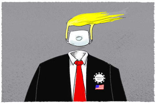 Cartoon: Trump-US-Corona.. (medium) by markus-grolik tagged trump,us,corona,virus,usa,epidemie,pandemie,covid,19,trump,us,corona,virus,usa,epidemie,pandemie,covid,19