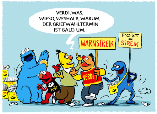 Cartoon: Verdi Streikaufruf bei Post... (medium) by markus-grolik tagged verdi,tarifstreit,post,brief,briefwahl,wahlen,briefwahltermin,briefe,arbeitsniederlegung,deutschland,neuwahlen,bundestagswahlkampf,verdi,tarifstreit,post,brief,briefwahl,wahlen,briefwahltermin,briefe,arbeitsniederlegung,deutschland,neuwahlen,bundestagswahlkampf