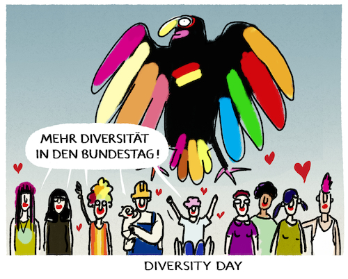 Cartoon: Weniger Juristen... (medium) by markus-grolik tagged diversität,politik,diversityday,vielfalt,bundestag,juristen,diversität,politik,diversityday,vielfalt,bundestag,juristen
